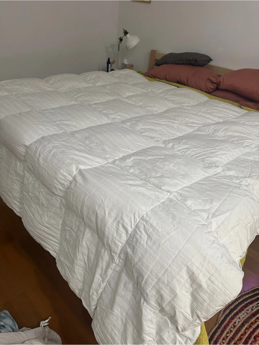Target full/queen Threshold IKAT duvet cover set and real down comforter